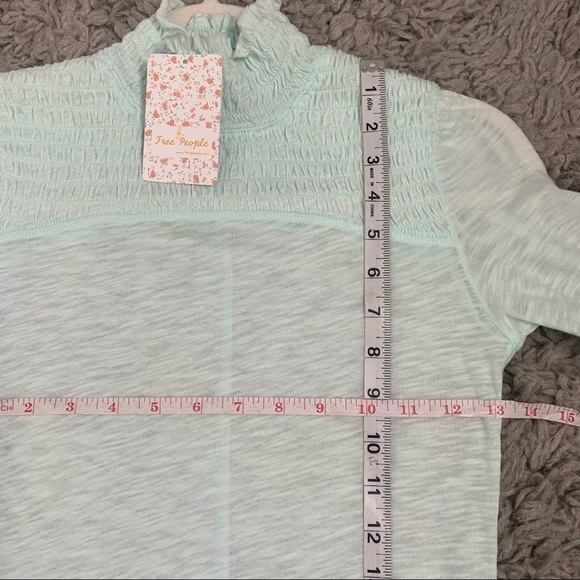 NWT Free People Iced Aqua Long Sleeve Turtleneck Top - Picture 13 of 14